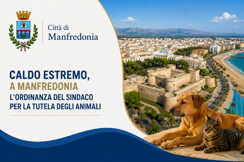 Caldo estremo, a Manfredonia scatta l\'ordinanza per la tutela degli animali