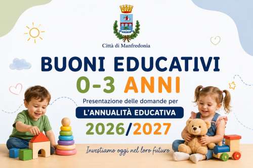 Buoni Educativi 0-3 anni. Presentazione delle domande per l\'Annualit� Educativa 2026/2027