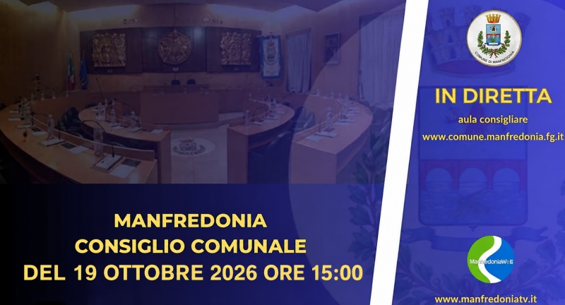 Convocazione del Consiglio Comunale per il giorno 19 Ottobre 2026