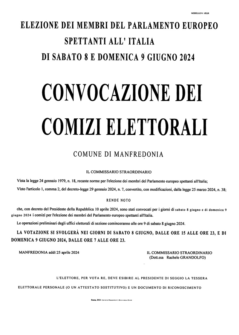 Elezioni Europee Manifesto